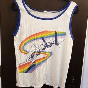 awesome vintage windsurfers on rainbow tank L